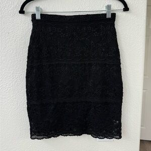 Morrissey Black Lace Pencil Skirt Size Small
